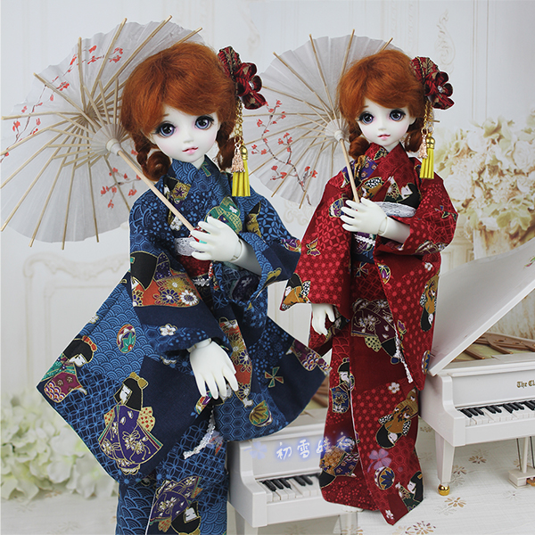 Japanese Girl Lifestyle - 1/6 1/4 1/3 BJD ชุดกิโมโนญี่ปุ่น Yukata