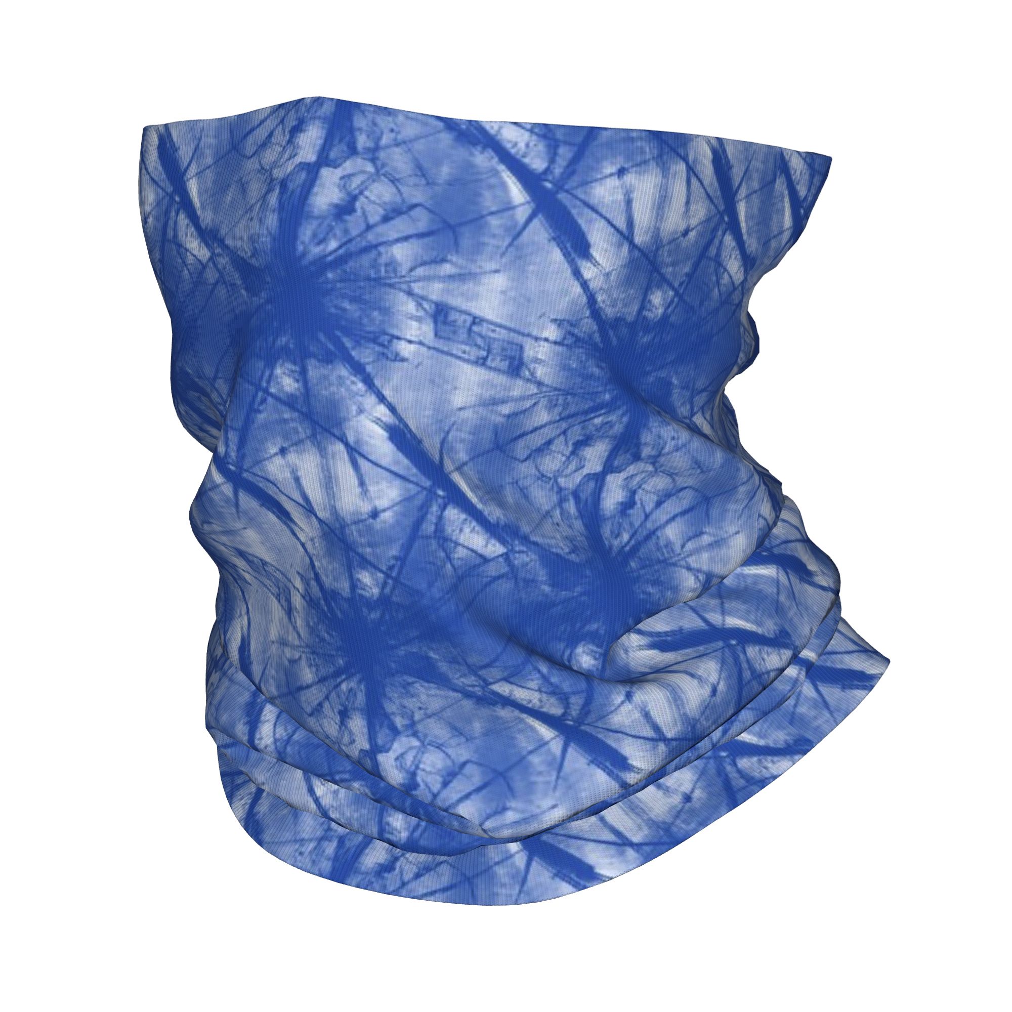 Shibori Tie Dye - ผ้าพันคอพิมพ์ลายอินดิโก ไท ได ชิโบริ ผ้าพันคอคลุมคอ ผ้าพันคออเนกประสงค์