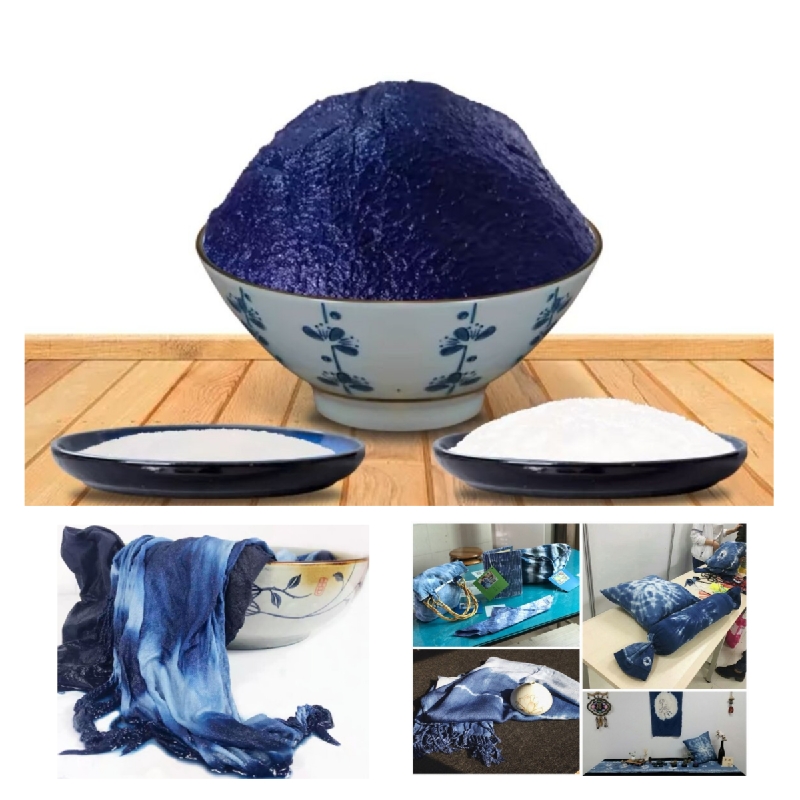 Indigo Dye Kit - ผ้าดินโคลนย้อมสีผักธรรมชาติสุดสร้างสรรค์สำหรับเด็กเสื้อผ้าโคลน/กระเป๋า/ผ้าพันคอ/ผ้ามัดย้อมกราฟฟิตี