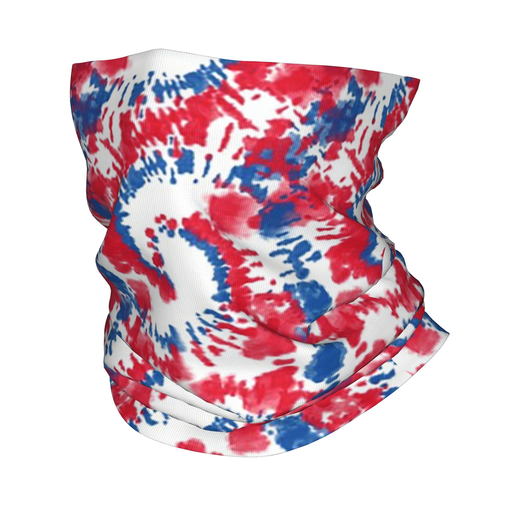 Shibori Tie Dye - ผ้าพันคอแบบมัลติฟังก์ชั่น ลาย Shibori สีแดง ผ้าพันคอแบบพันรอบคอ ผ้าปิดหน้า