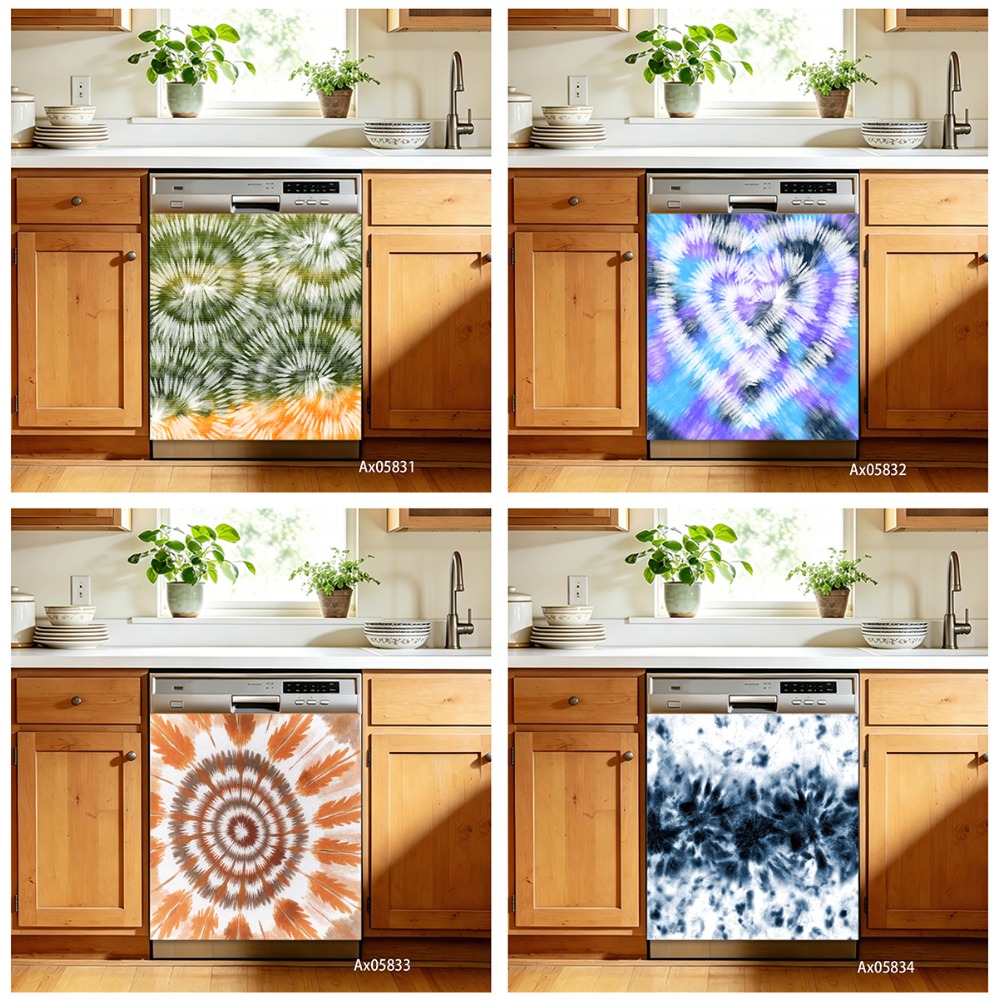 สติกเกอร์ติดเครื่องล้างจานลายโ - Shibori Tie Dye บทวิจารณ์และราคา