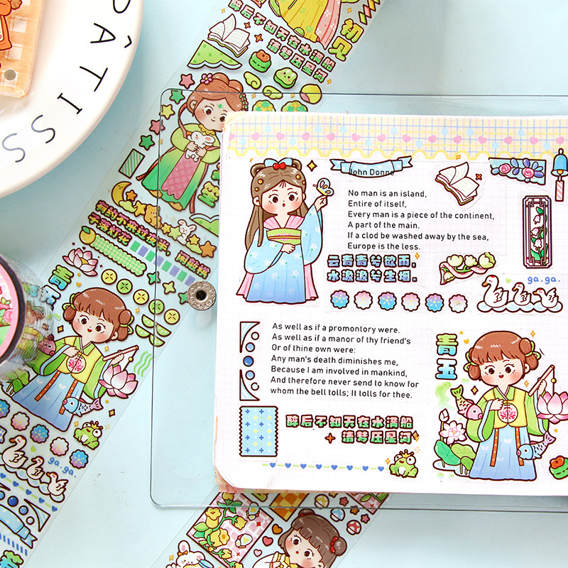 TIANZI 50 มม.x5 ม. สติ๊กเกอร์ต - Japanese Girl Lifestyle บทวิจารณ์และราคา