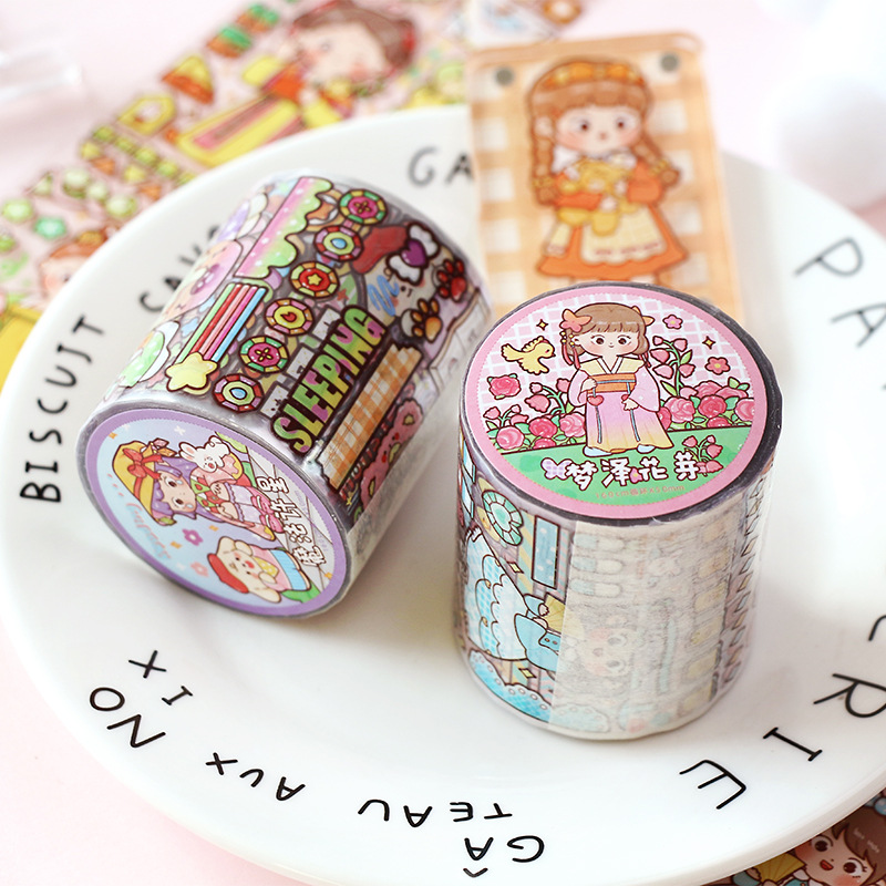 TIANZI 50 มม.x5 ม. สติ๊กเกอร์ต - Japanese Girl Lifestyle บทวิจารณ์และราคา