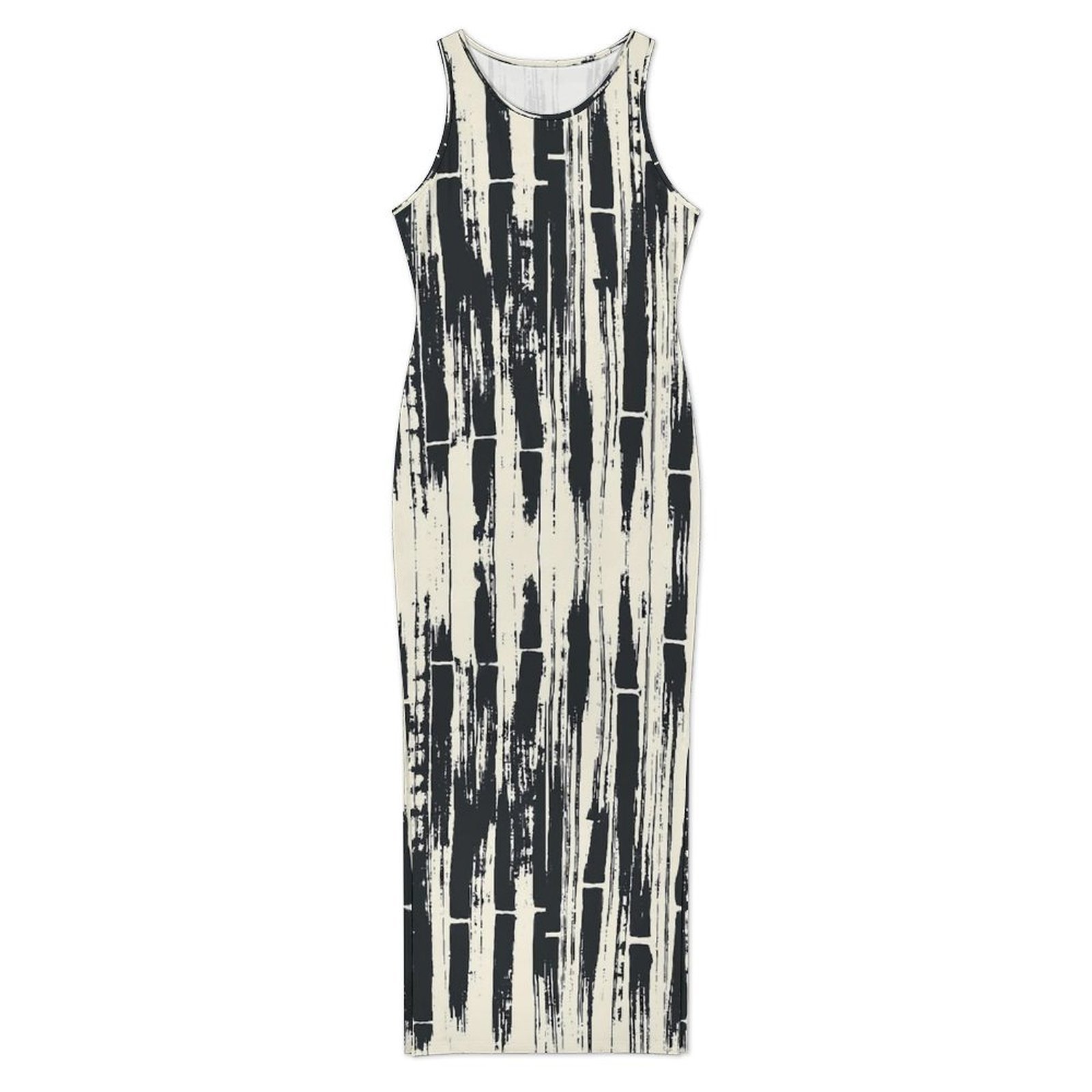 เดรสผ้ามัดย้อมสีดำ แขนกุด ลายช - Shibori Tie Dye บทวิจารณ์และราคา