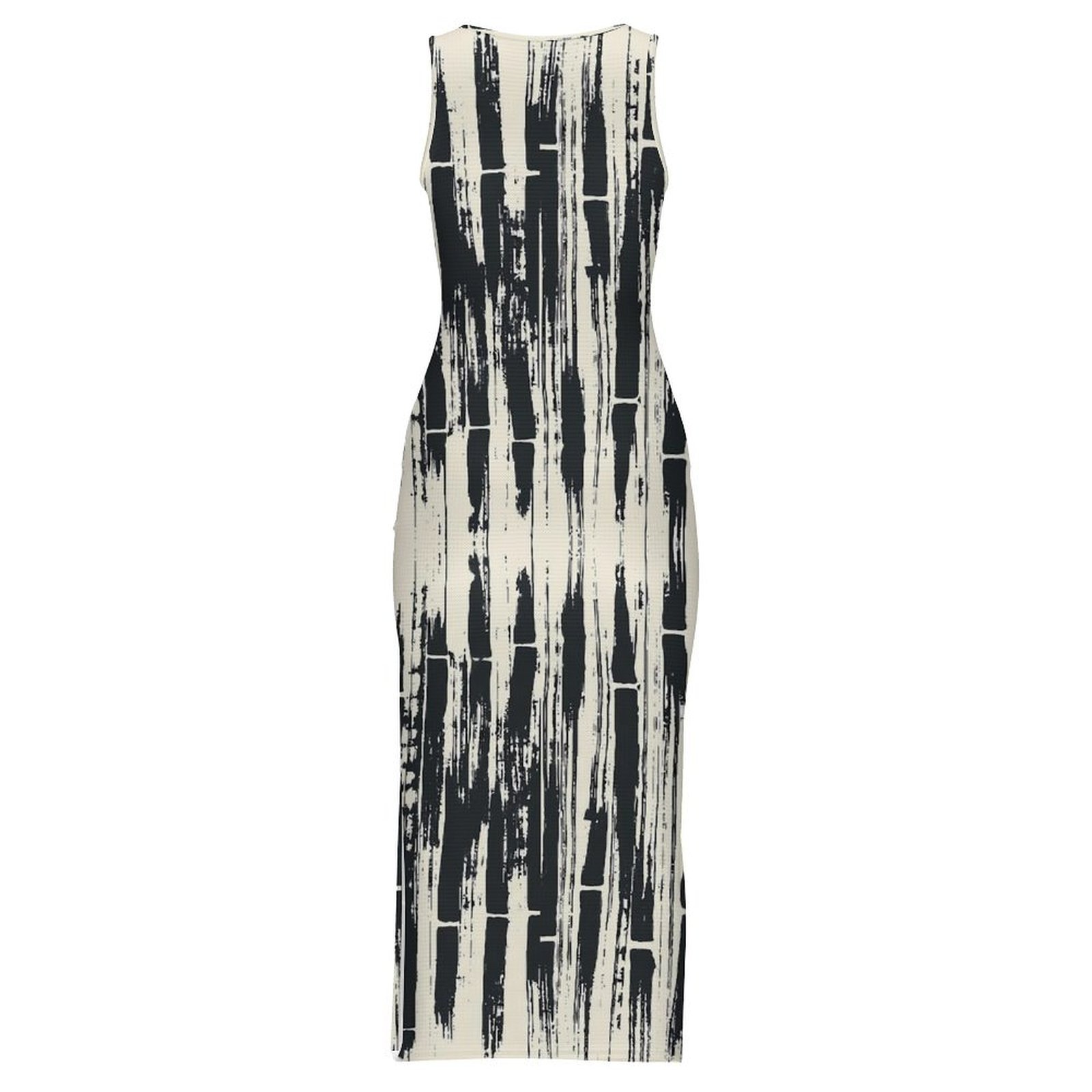 เดรสผ้ามัดย้อมสีดำ แขนกุด ลายช - Shibori Tie Dye บทวิจารณ์และราคา