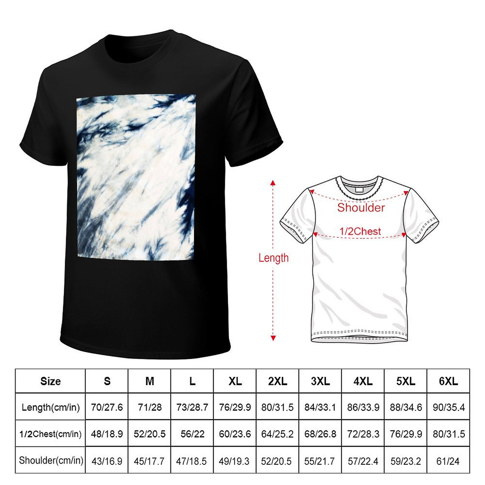 เสื้อยืดลายมัดย้อมสีน้ำเงินอิน - Shibori Tie Dye บทวิจารณ์และราคา