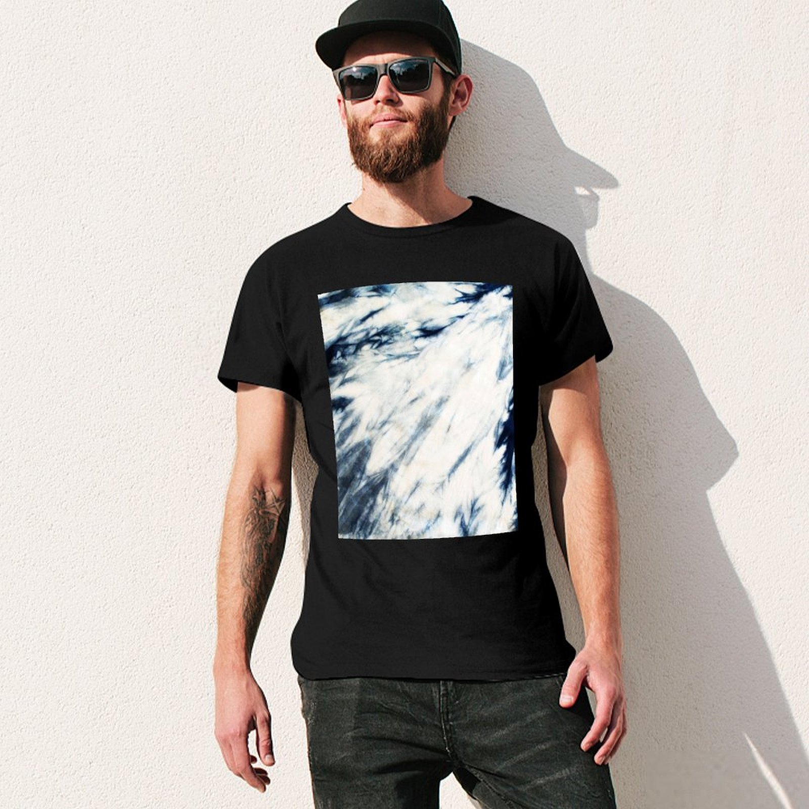 เสื้อยืดลายมัดย้อมสีน้ำเงินอิน - Shibori Tie Dye บทวิจารณ์และราคา