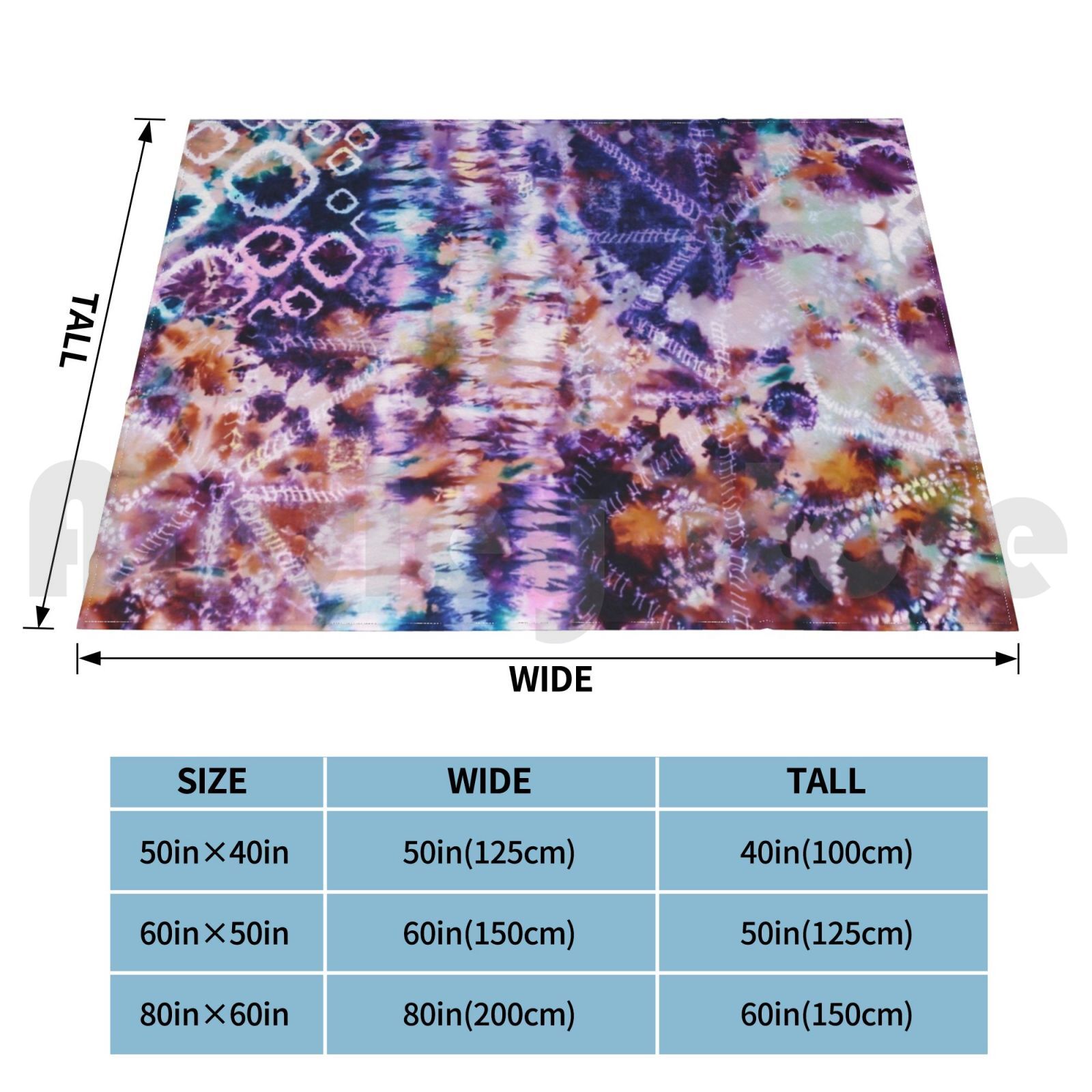 ผ้าห่มลายมัดย้อมชิบอริ ลายทิวท - Shibori Tie Dye บทวิจารณ์และราคา