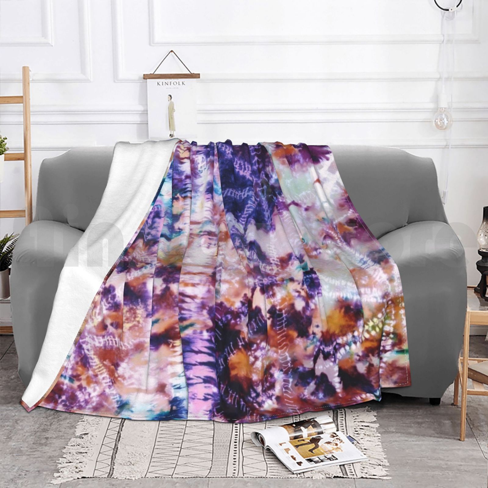 ผ้าห่มลายมัดย้อมชิบอริ ลายทิวท - Shibori Tie Dye บทวิจารณ์และราคา